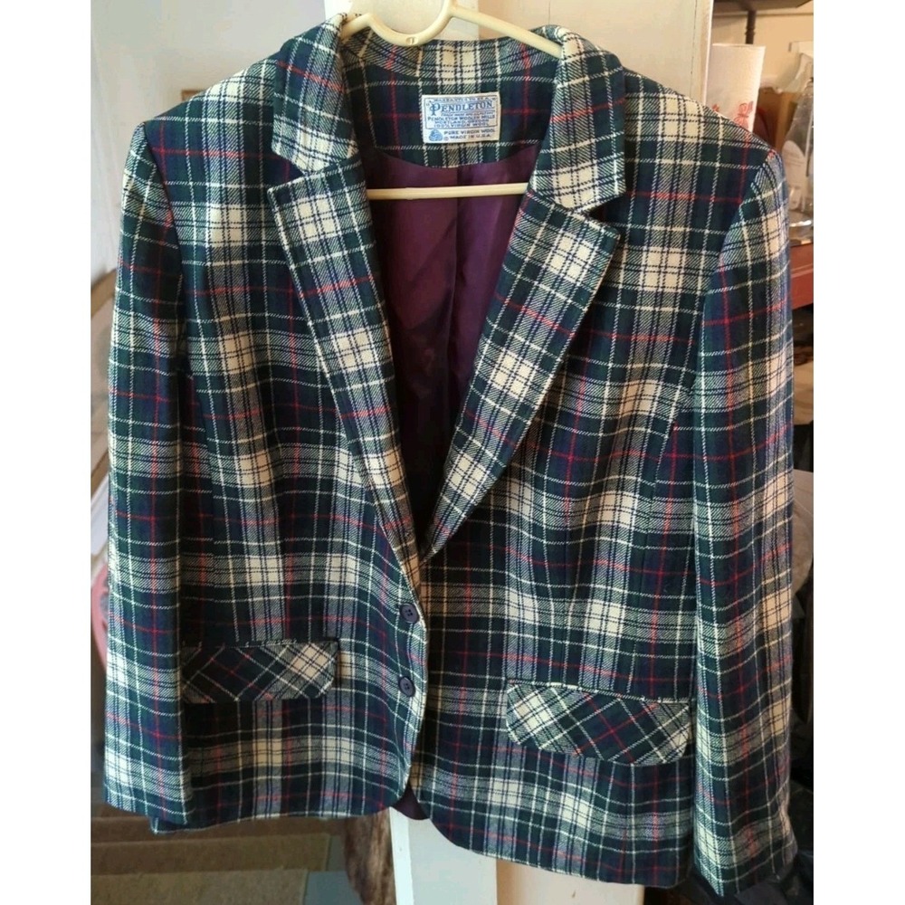 Vintage Pendleton Authentic Mackenzie Dress Scottish Tartan Plaid Blazer‎ READ!